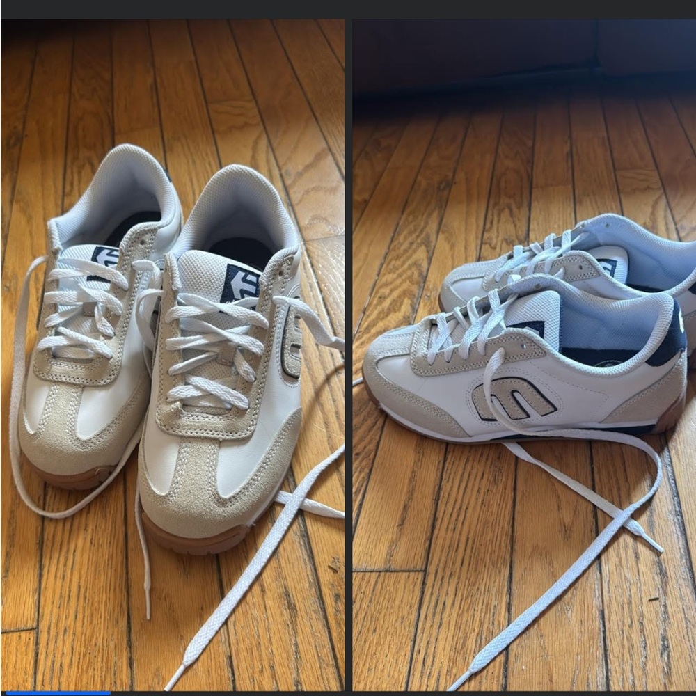 Etnies Kids Cream and White Sneakers